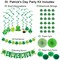DAZONGE 40ct St. Patrick's Day Decorations Kit, Hanging Swirls, Banner, Shamrock Garlands for St. Patrick's Day Decor, Saint Patrick's Day Party Favor
